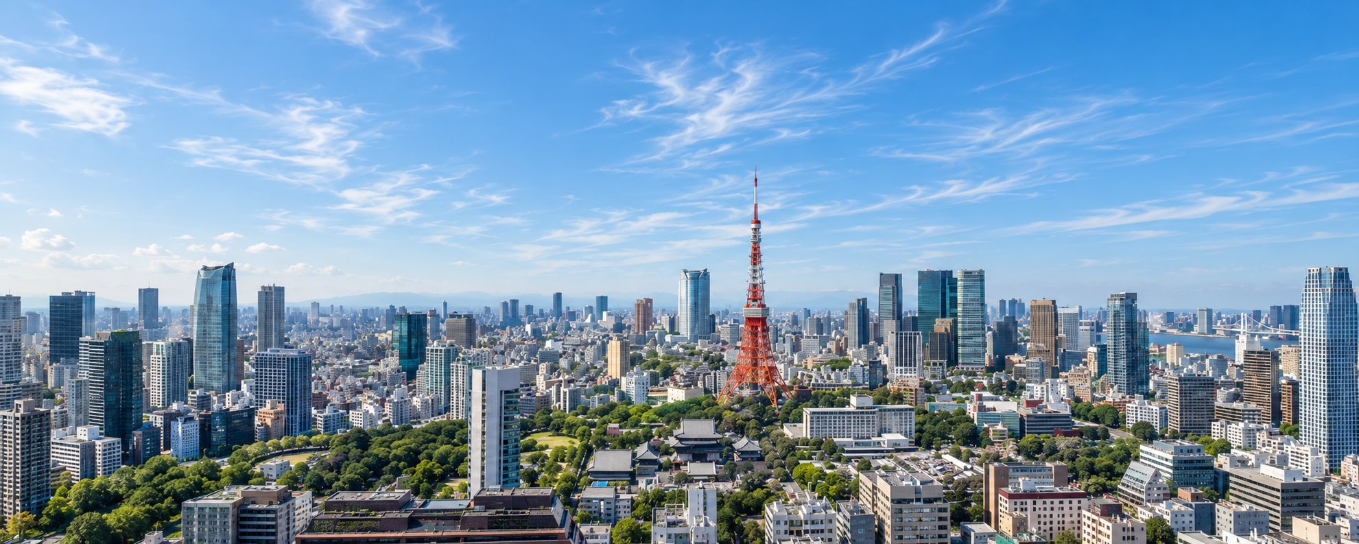 Tokyo skyline with Tokyo Tower