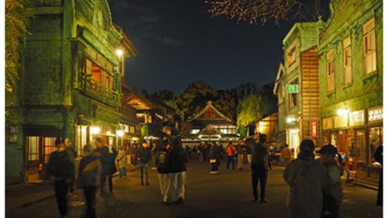 夜間特別開園でライトアップされた江戸東京たてもの園