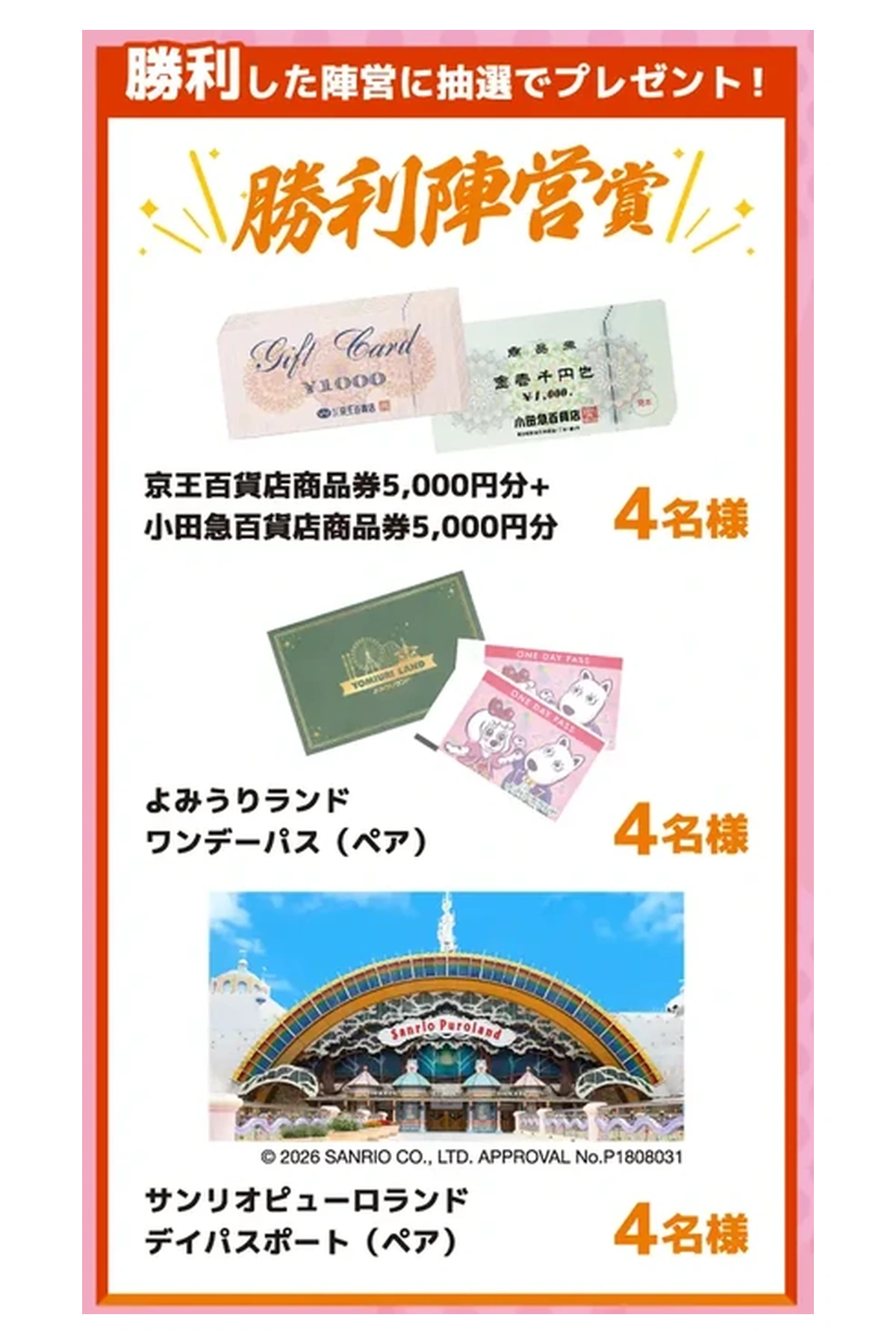 京王VS小田急 沿線愛バトルの勝利陣営賞